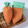 16pcs Set Easter Present Bag Linen Material Drawstring Closure Carrot Bags Carrot-Shaped Mixed Color Drawstring Party Bags