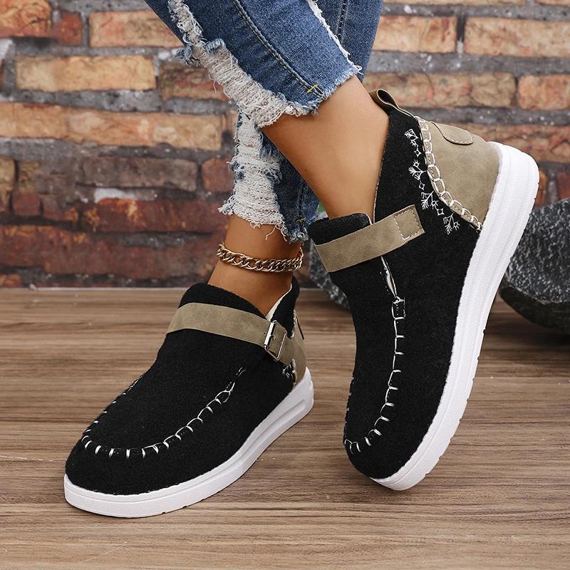 Fashion women's sneaker for patchwork color flat platform running shoes spring new faux suede sport shoes women plus size 43 sneakers