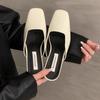 Fashion Hot Selling Female Shoes Mules For Women 2025 Square Toe Slippers Heels Slides New  High Female Shoes Slippers Heels