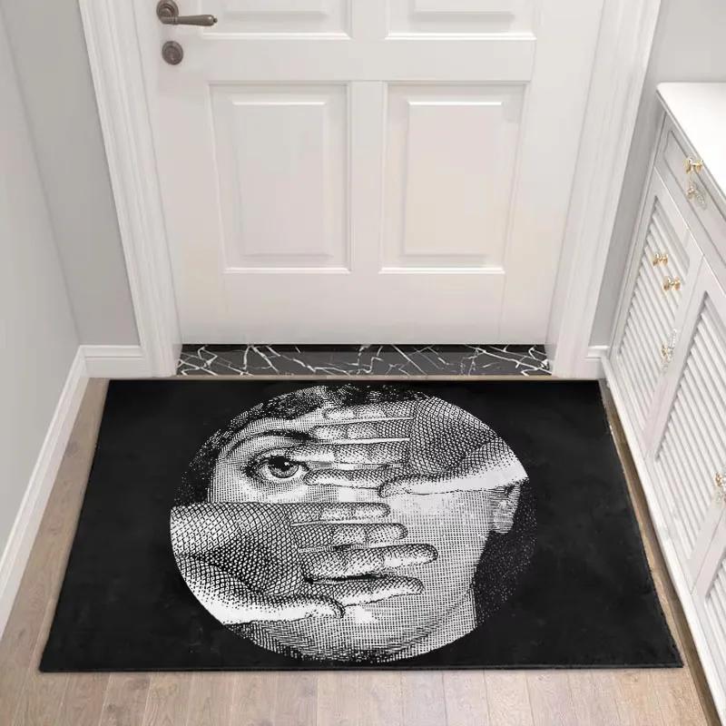 Fun Art Lady Portrait Carpet Rug for Living Room Bedroom Anti-slip Carpets Decor Bedside Soft Floor Mat Kitchen Entrance Mats