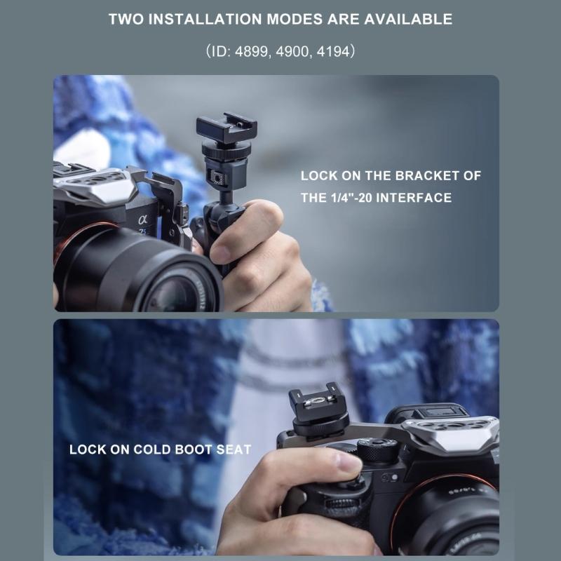 Cold Shoe Microphone Mount Adapter Universal For Video Recording And Live Streaming With Aluminum Alloy Construction