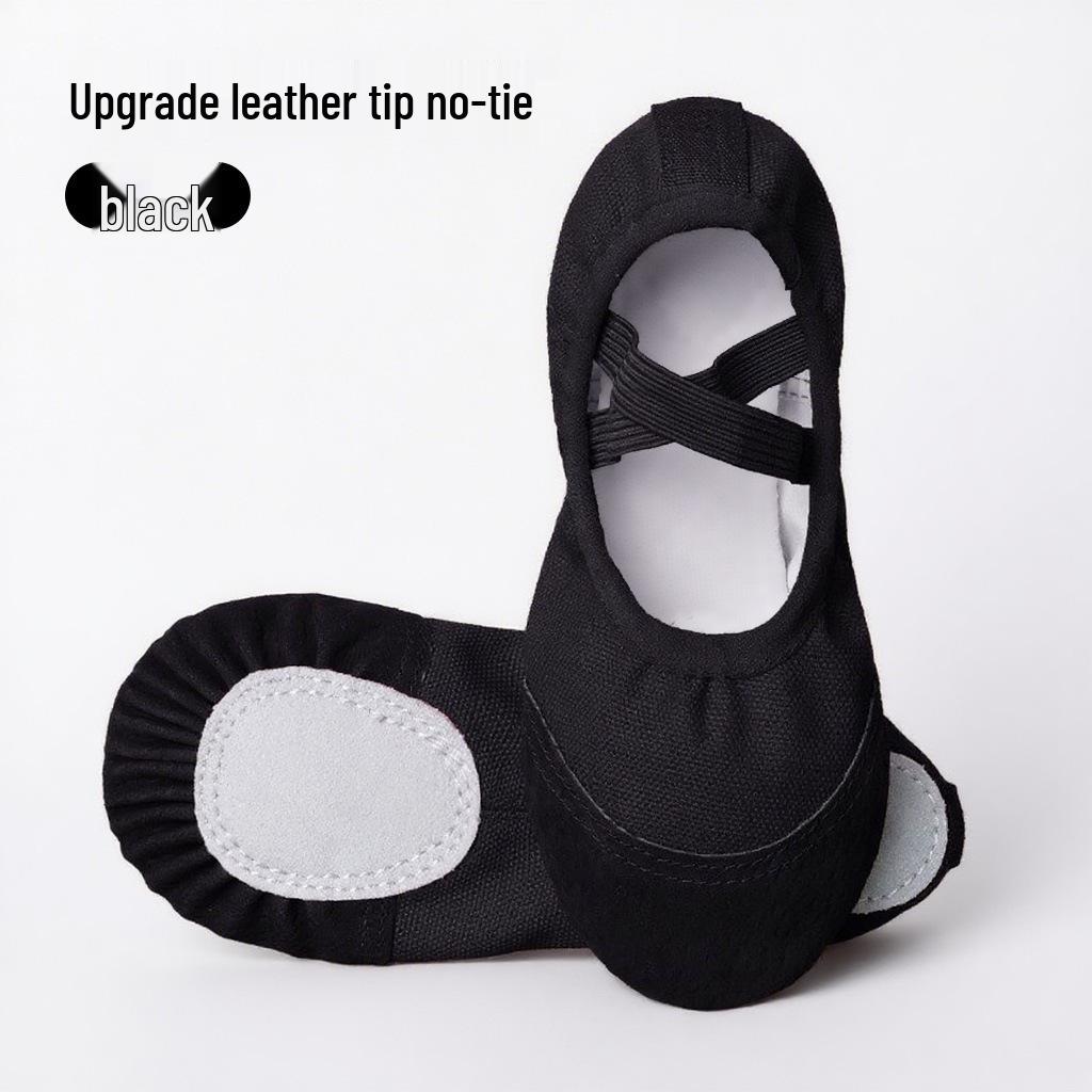 Mädchen-Ballettschuhe ohne Schnürung mit weicher Sohle für das chinesische Tanztraining