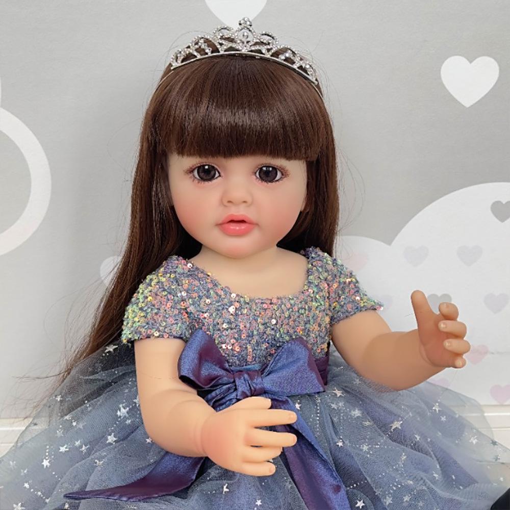 55cm Full Vinyl Baby Doll - Children's Day Gift, Reborn Companion & Bath Toy.
