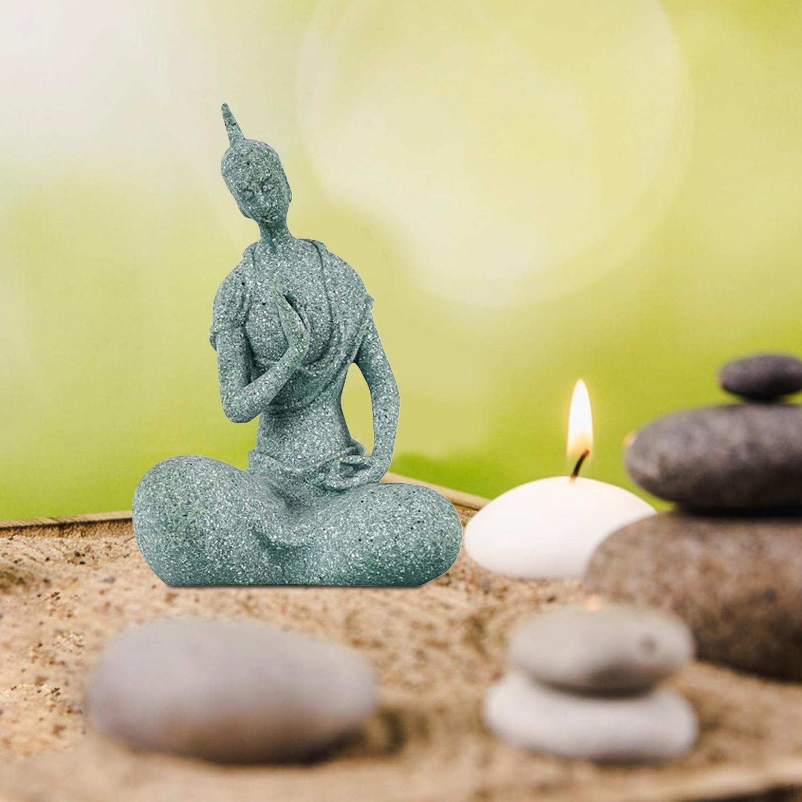 

Tank Meditating Buddha Resin Statue Sculpture 6.5x5.5x9.5cm