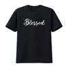 Womens Blessed Christian T Shirt Black Small Vintage Washed Streetwear Comfortable Soft Stylish Stretched Fashion Graphic