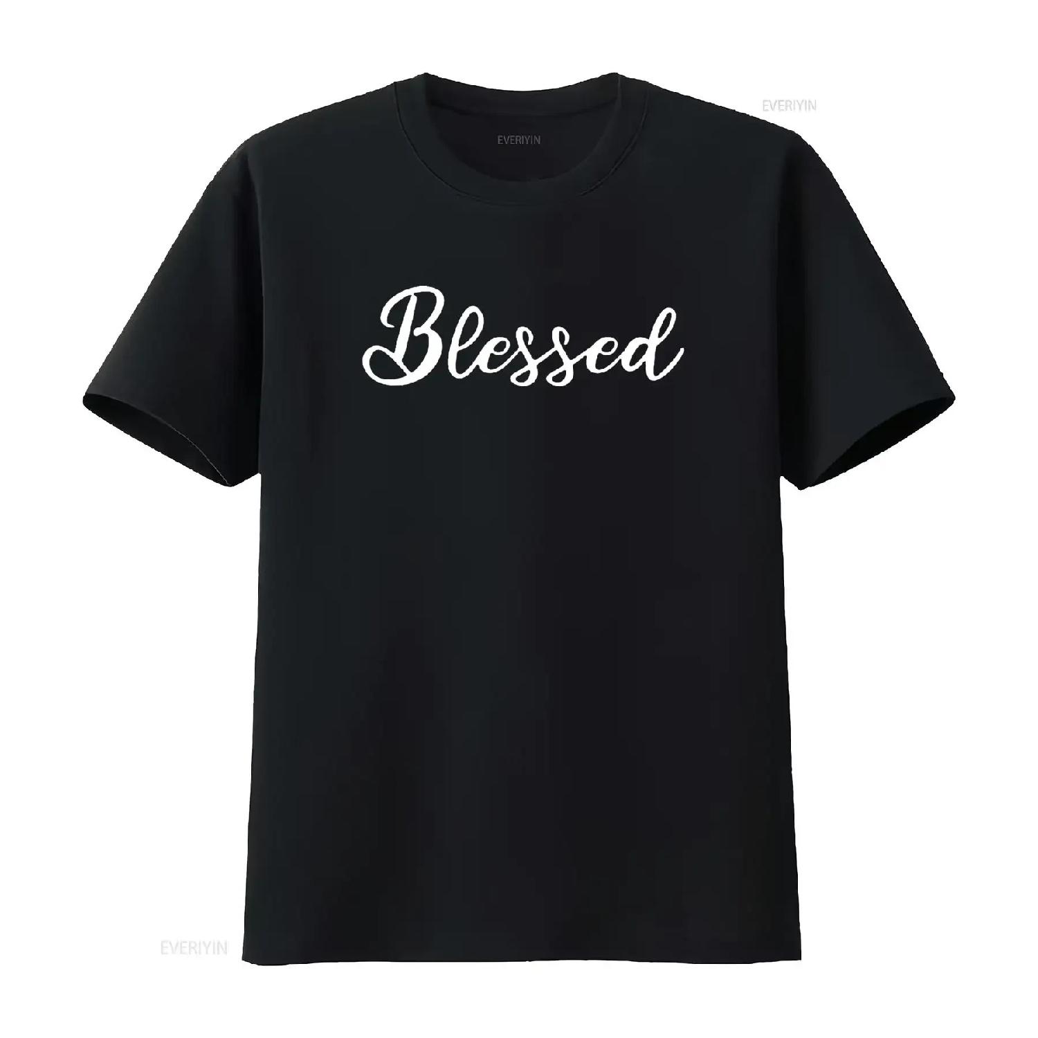

Womens Blessed Christian T Shirt Black Small vintage Washed streetwear Comfortable Soft Stylish Stretched fashion graphic XXXXXL чорний