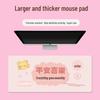 Extra Large Doodle Text Mouse Pad with Lock Edge - Thick, Durable Keyboard Desk Mat
