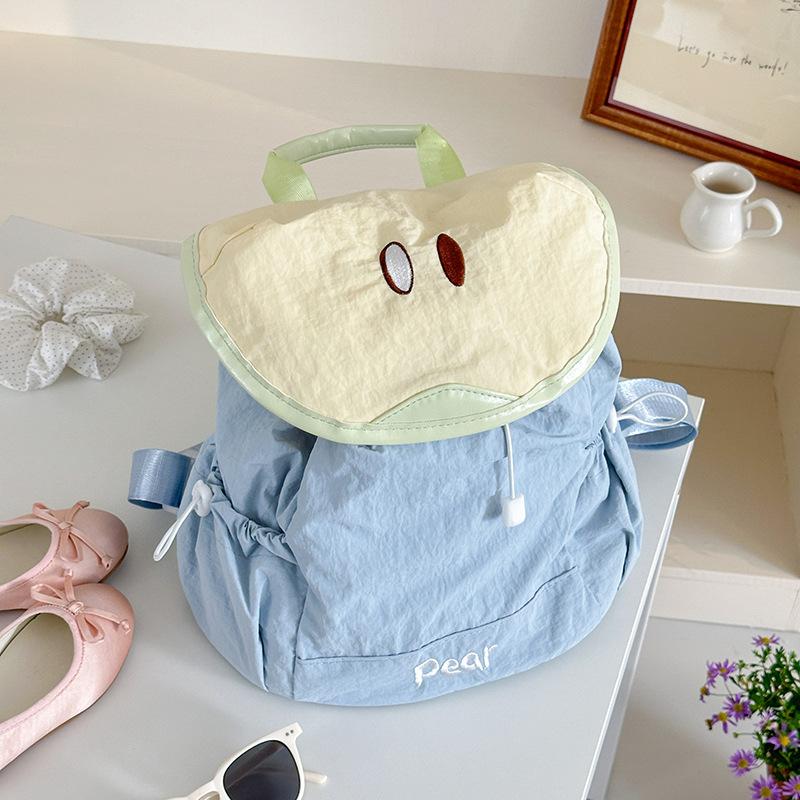 

Double-shoulder Bag - Summer Light and Fresh Baby Fruit Schoolbag - Unique Drawstring Children s Backpack синій