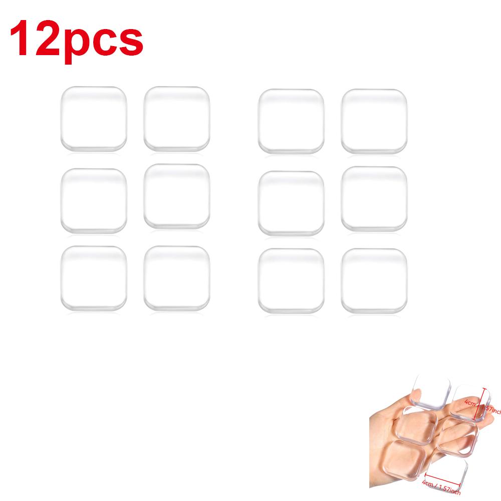 Xiaomi 6-24Pcs Door Wall Protector Pads Washable Self Adhesive Transparent Door Stopper Reusable Soft Round Shock Absorbent Gel