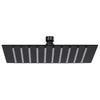 vidaXL Regenbrause Edelstahl 20x20 Cm Quadrat Schwarz