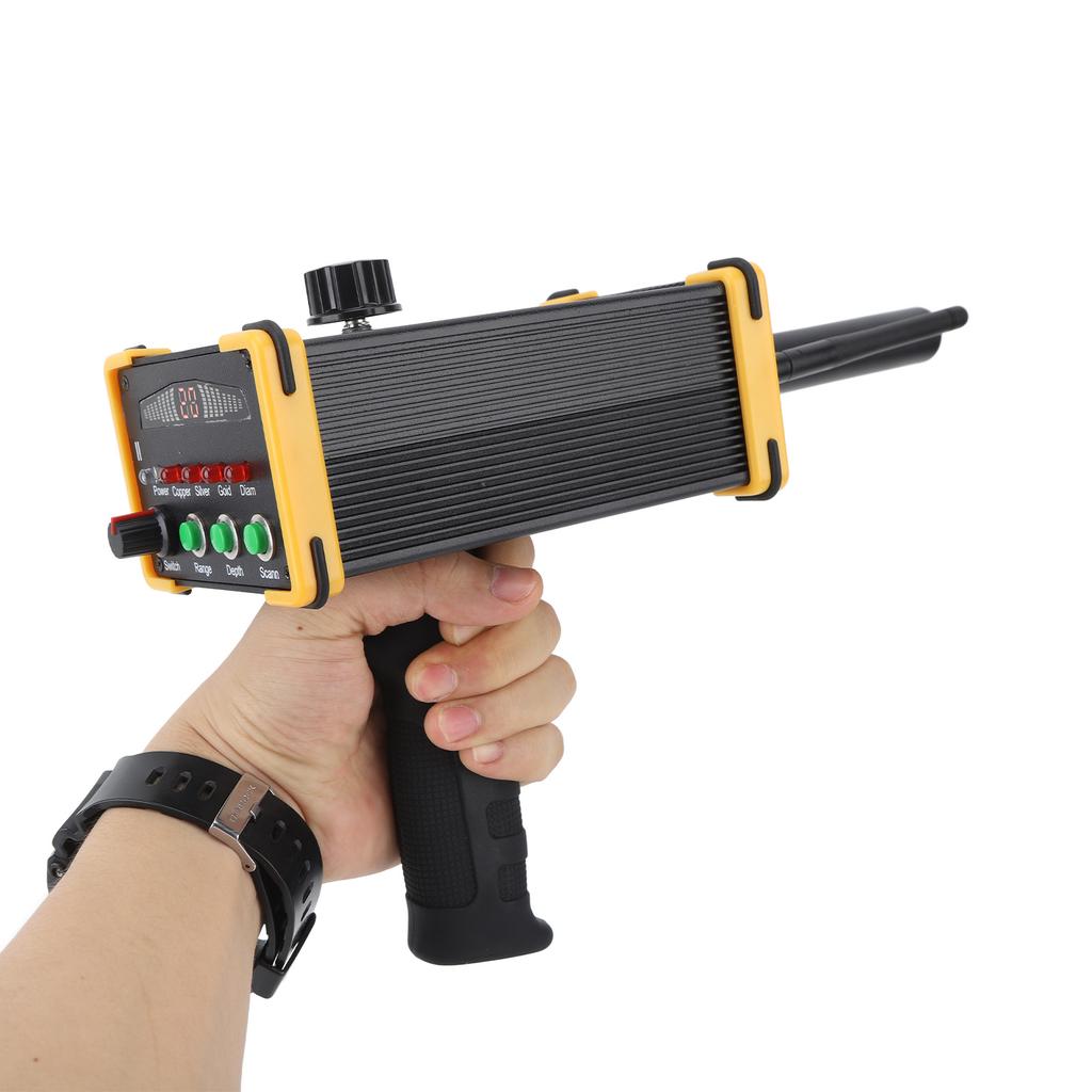 15m Underground Metal Detector 1000m Aluminum Miner Metal Detector Yellow Frame High Sensitivity