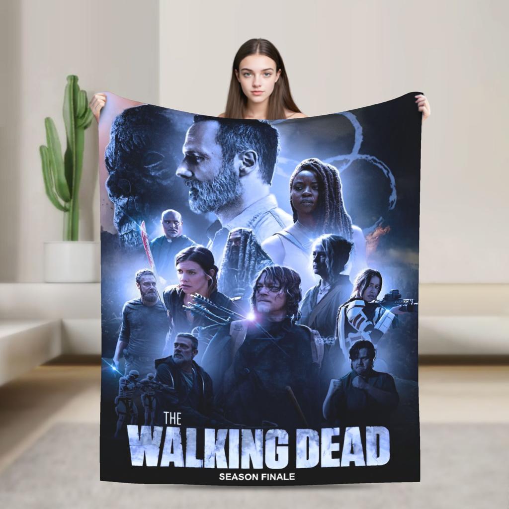The Walking Dead Blankets Coral Fleece Plush Movie Daryl Dixon Rick Grimes Ultra-Soft Throw Blanket for Home Couch Bed Rug