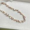 1String, Natural Shell Mother of Pearl Beads, 5-6mm, Handmade 37-hole Double-sided Light Beads for Jewelry Making DIY, Unique Birthday Party Gift 36cm