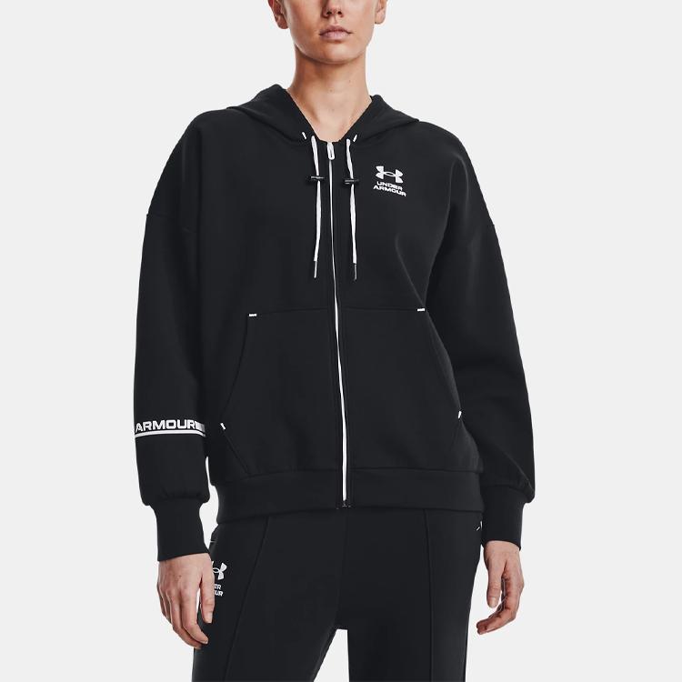 Under Armour Summit Knit Tréninková bunda s kapucí na zip pro ženy Černá 1374464-001