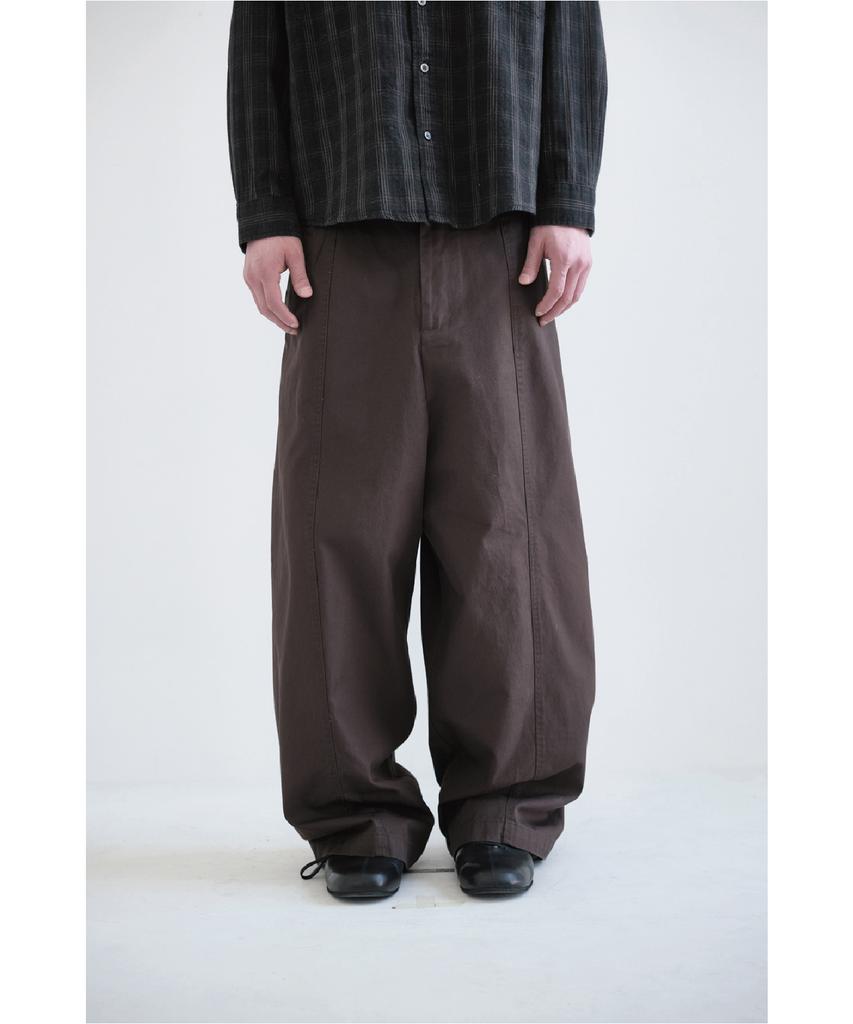 Haechinglum Slump Trousers Dark Brown