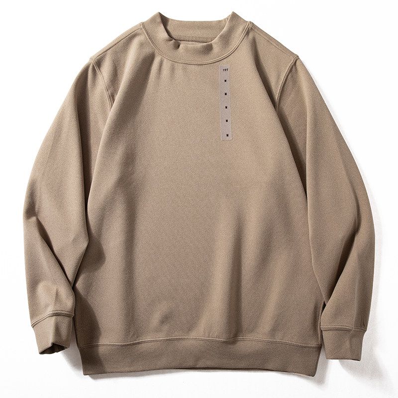 Men's Tops, New Autumn and Winter Solid Color Basic Versatile Loose Long-Sleeved Skin-Friendly Warm Double-Sided Velvet Base Shirt