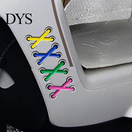 Unique Car Body Sticker 3D Realistic Shoelace Waterproof Sunproof Decals with Door Protector Strong Adhesive for Scratch Cover Cars Motorcycles Decal