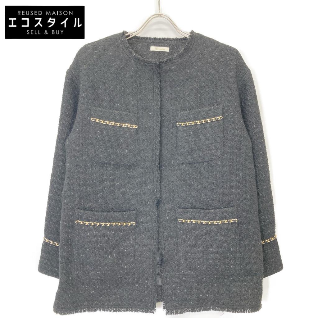 Louigedress LDZ1022107A0003 Black Tweet Jacket Jacket F blackUsed