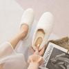 Mode Große Größe 43 Damen Lammfell Hausschuhe Winter Schafsfell Schuhe Damen Flache Baumwoll Pantoletten Zuhause Pantuflas Täglich Zum Hineinschlüpfen Fellige Pantoletten