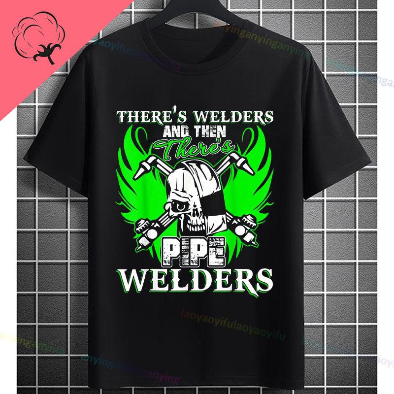 UnisexS Welder Graphic TShirt God Guides My Hands Fashion Shortsleeve Pure Cotton Oneck Casual Humor Style Tshirt