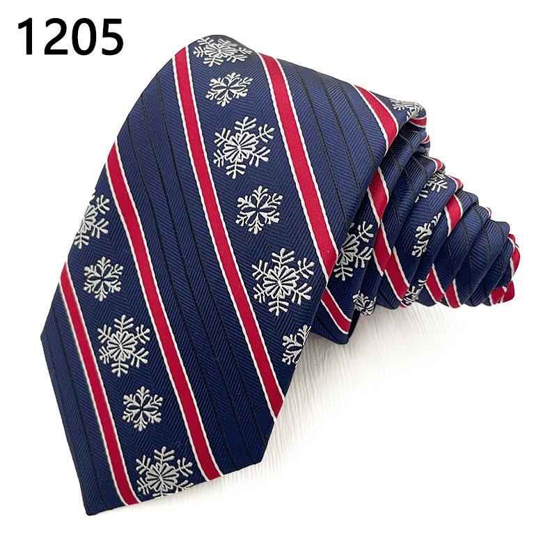 Luxury Men's Jacquard Christmas Tie - High-end Polyester Fashion