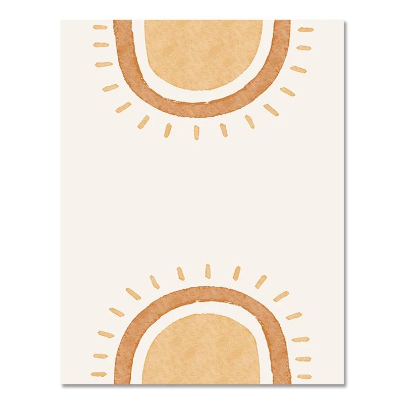 Nursery Rainbow Alphabet Numeral Sun Moon Wall Art Canvas Painting Nordic Posters Education Prints Wall Pictures Kids Room Decor