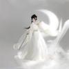 Hanfu Style Jin Dynasty Inspired Womens Wide Sleeve Straight Ru Robe With Heavy Embroidery Waist Sash