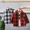 Children's Checkered Shirt for Spring and Autumn