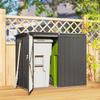Garbage Bin Box for 2 Bins, Lockable, Bin Enclosure with Hinged Lid, Dark Grey
