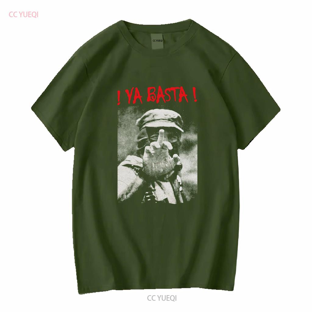 Nové Vzácné Ya Basta Subcomandante Marcos EZLN Emiliano Zapata Retro Tričko Vintage Styl dlouhý nebo krátký rukáv vintage Vyprané