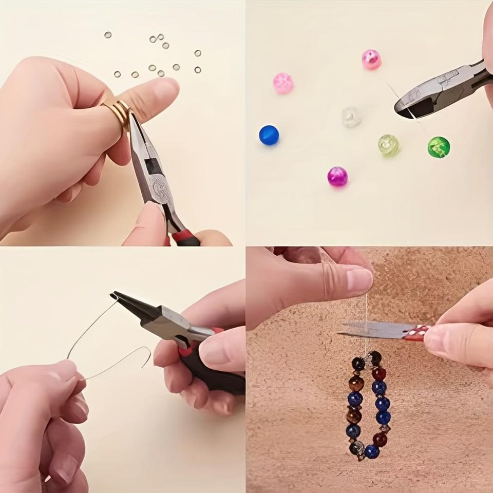 Jewelry Making Starter Kit Earrings Necklace Findings DIY Beads Plier Tools Set Jewelry Repair Tool Set Jewelry