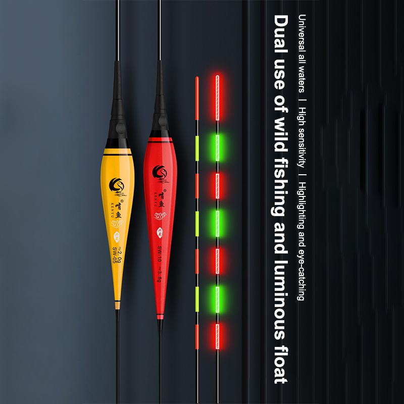 Led Fishing Float Highly Sensitive Remind Buoy Gravity Sensor Glowing Electric Night Fishing Strobe Long Tail