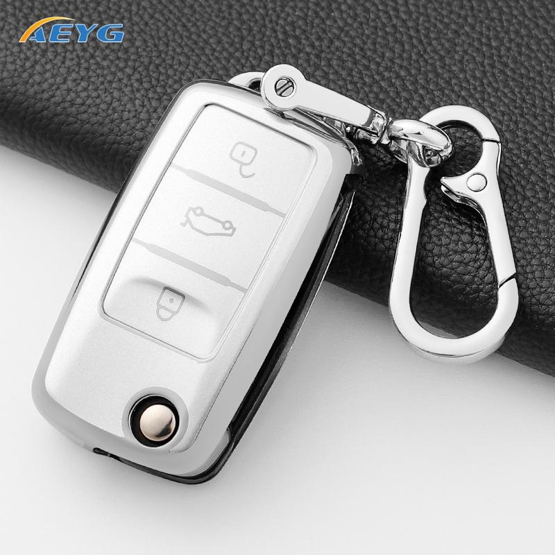 Soft Tpu Car Key Case Cover Shell Fob For Vw Volkswagen Polo Tiguan Passat B5 B6 B7 Golf 4 5 6 Mk6 Jetta Lavida Accessories Bag