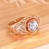 Elegant Hollowed Out Rose Flower Ring For Women European American Fashion Delicate Accessory Gift  Style