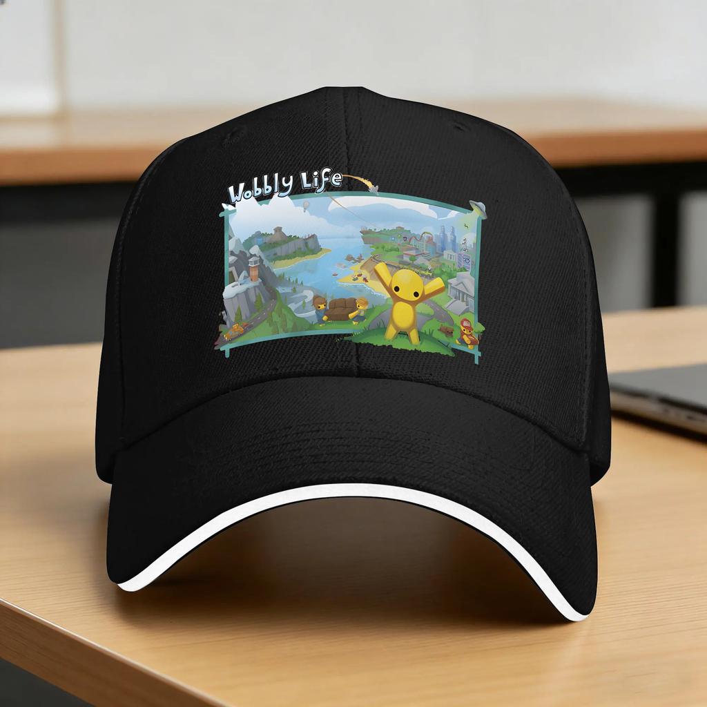 Summer Casual Baseball Cap Wobbly Life Kpop Rock Trucker Hat For Unisex-Teens Sun Visor Diy Print Baseball Caps