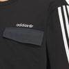 Adidas Originals Trefoil Short Sleeve Graphic Tee With 3-Stripes Pieced Crewneck Men Tops Black IU4812