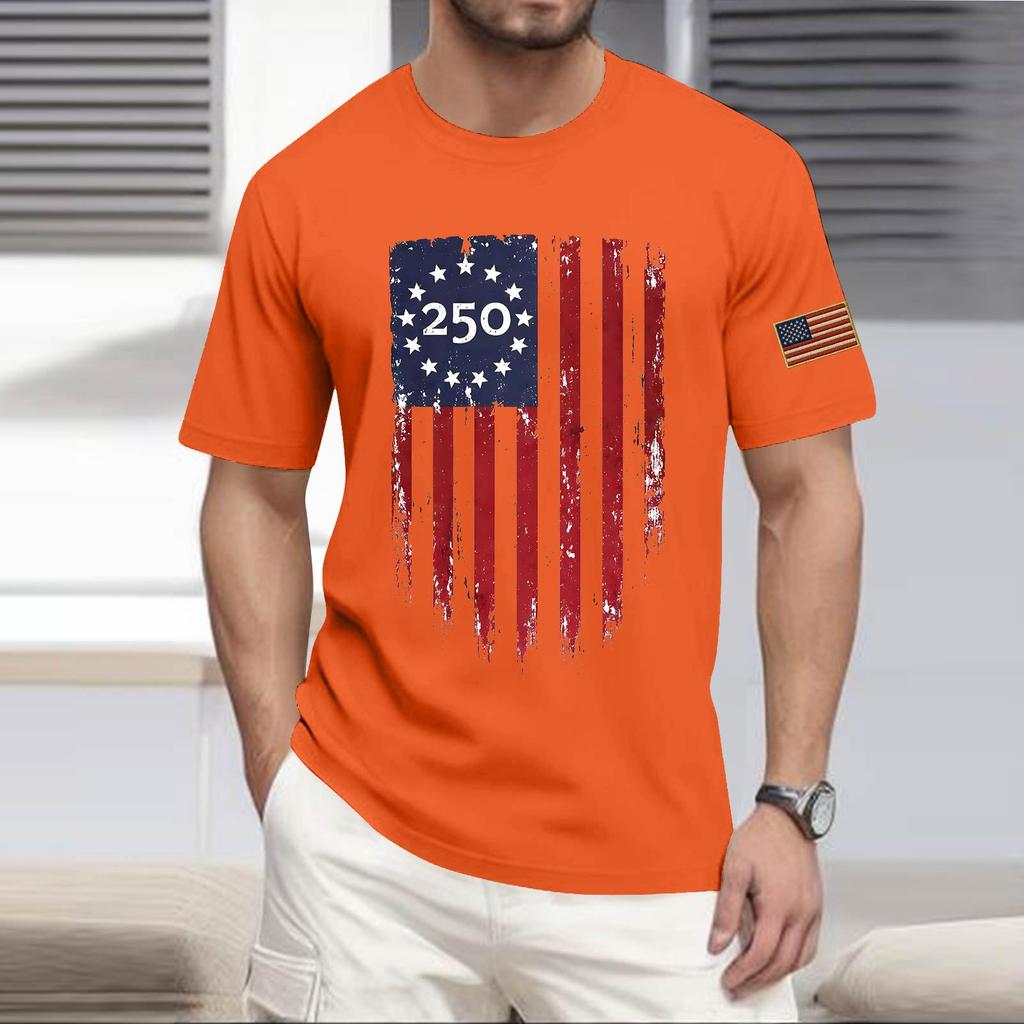 Men's Casual Round Neck Lightweight Short-Sleeve Top