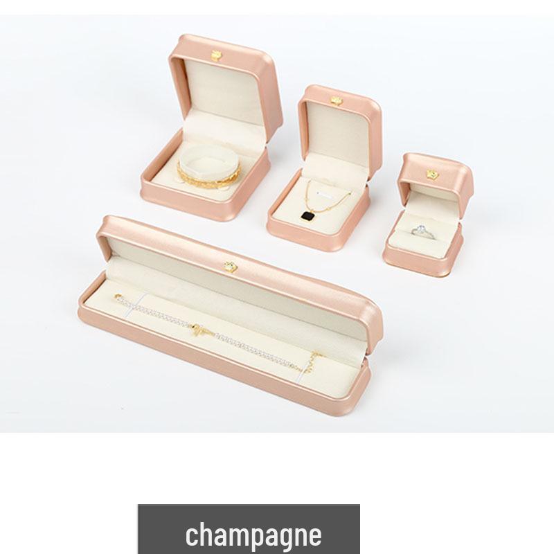 Crown Waist-Cinched PU Leather Jewelry Box for Earrings, Rings, Pendants, Necklaces, and Bracelets