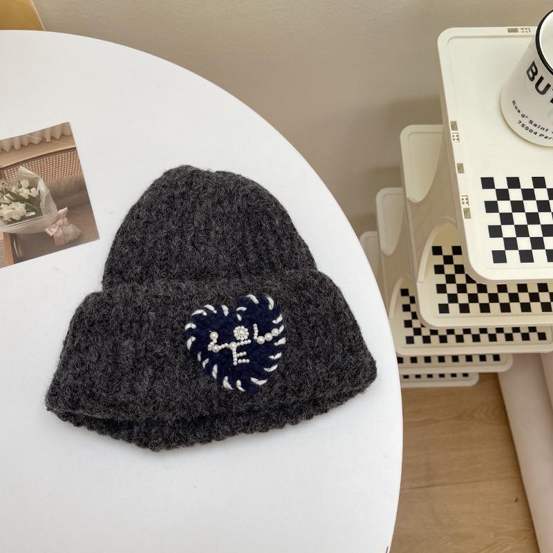 Love Loose Knitted Woolen Hat Women's Autumn and Winter Ear Protection Warm Hat