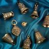 Brass six-character bell, brass gourd pendant, keychain, brass pendant