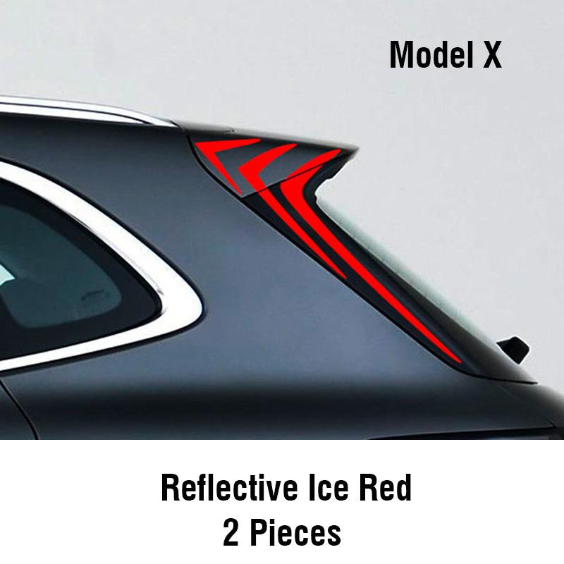 

For Geely EX5 Galaxy E5 2024 2025 Car Rear Spoiler Wrap Shark Fin Decal Colorful laser reflective Sticker Decoration Accessories 1209