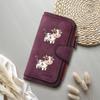 Cute Cow Pattern Long Wallet Forever Multi Card Slot Purse Casual Zipper Clutch