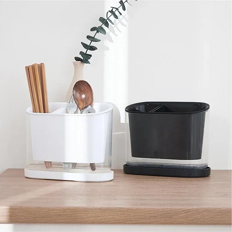 Creative Kitchen Storage Rack Knife Spoon Chopstick Fork Holder Large Capacity Draining Rack Home Minimalism Tableware Organizer