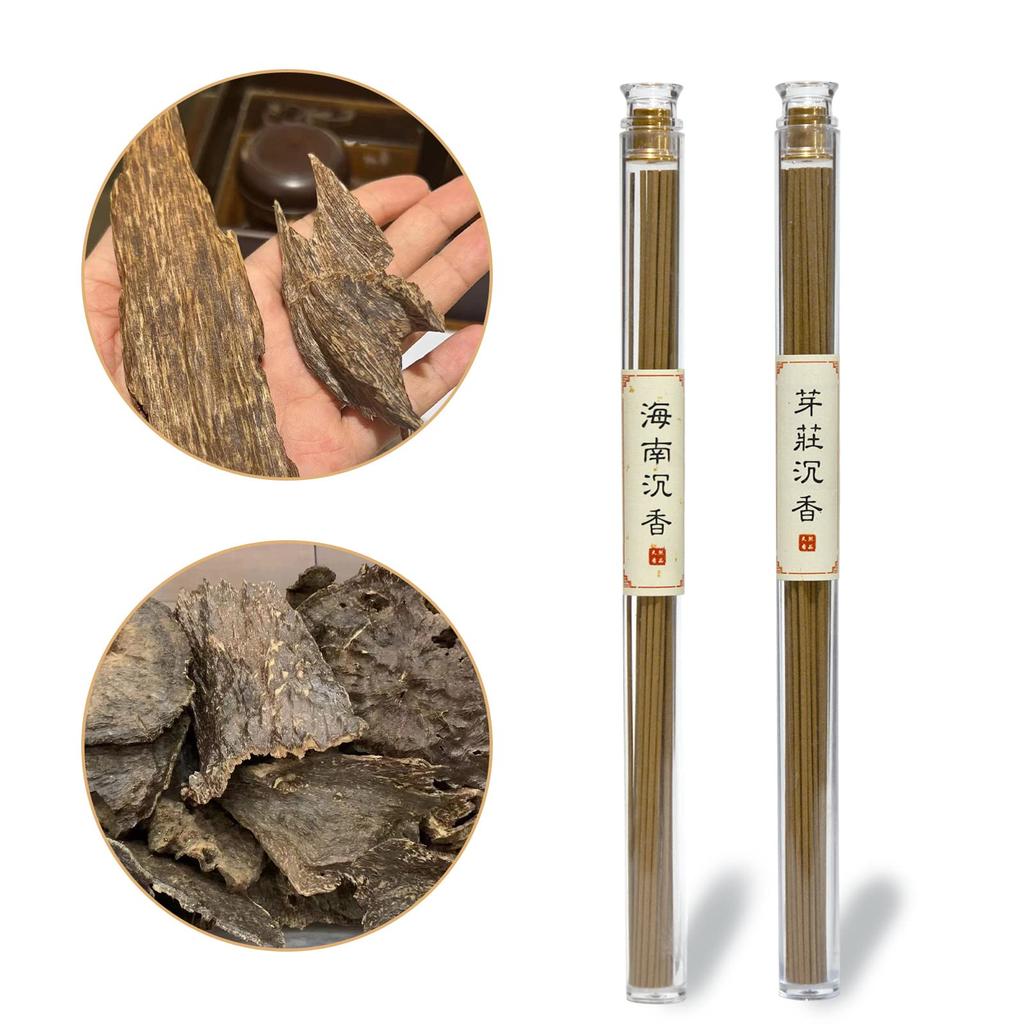 REN JIAN YOU WEI Sandelholz und Fruchtig-Blumige Räucherstäbchen mit 40 Stäbchen Räucherwerk, Agarholz, Duft, Halter, (Hainan Chenxiang)