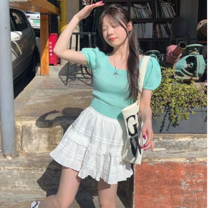 Women's Fluffy A-line Short Ballet Skirt - Sweet Summer Solid Color