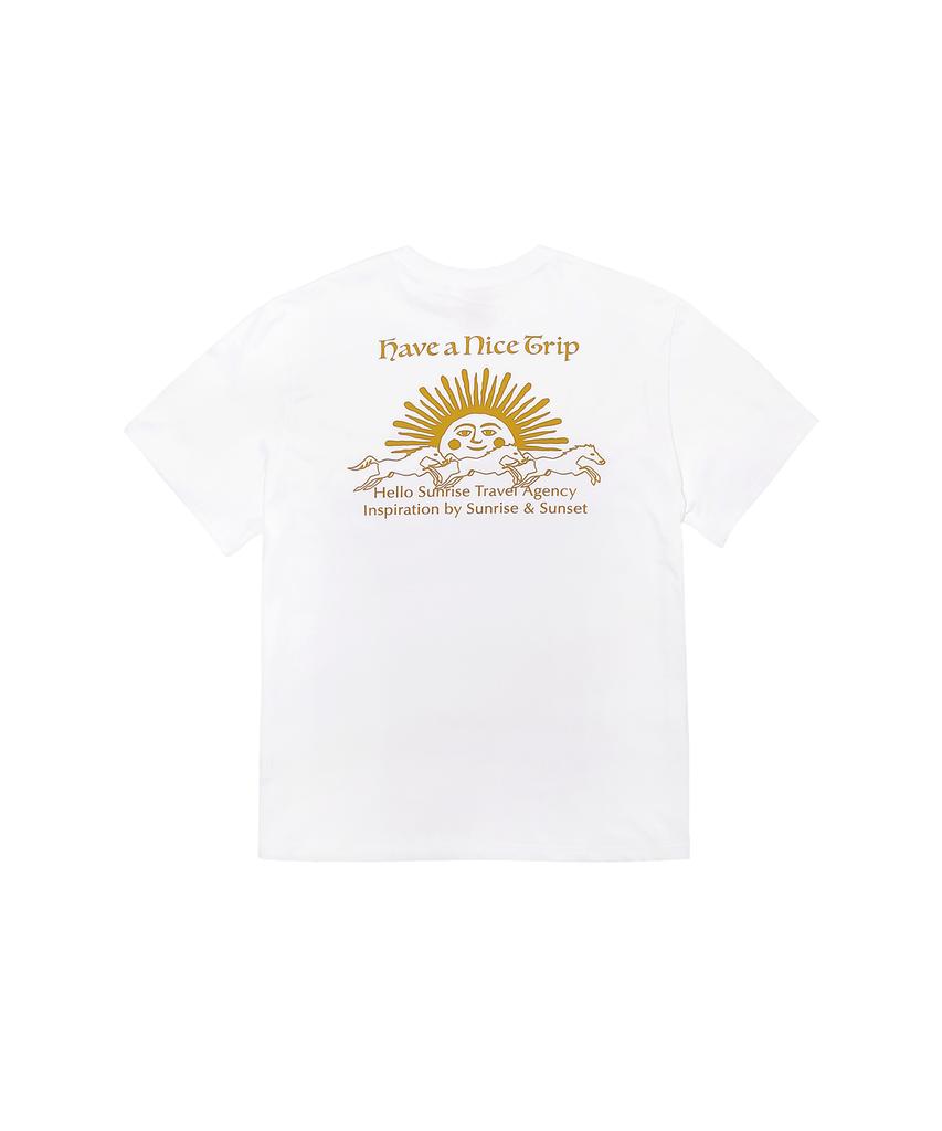 HELLO SUNRISE Hs Traveling Horse Tee _White