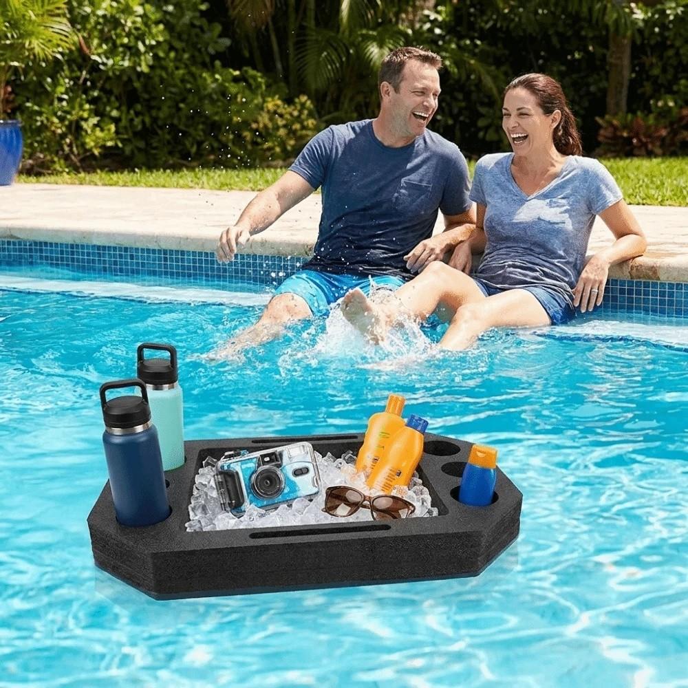 Waterproof Floating Drink Rack Multi-Hole Pool Drink Float Creative Drink Floating Tray Party