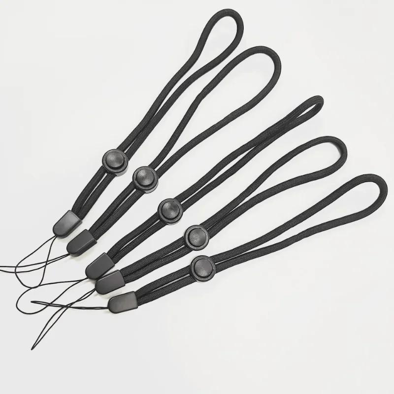 1PC Simple Adjustable Black Polyester Mobile Phone Lanyard Portable Game Portable Console Camera Lanyard  Anti-loss Wrist Strap