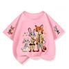 Crazy Animal Cartoon Pattern Short-Sleeved T-Shirt -Popular Children's Shirt