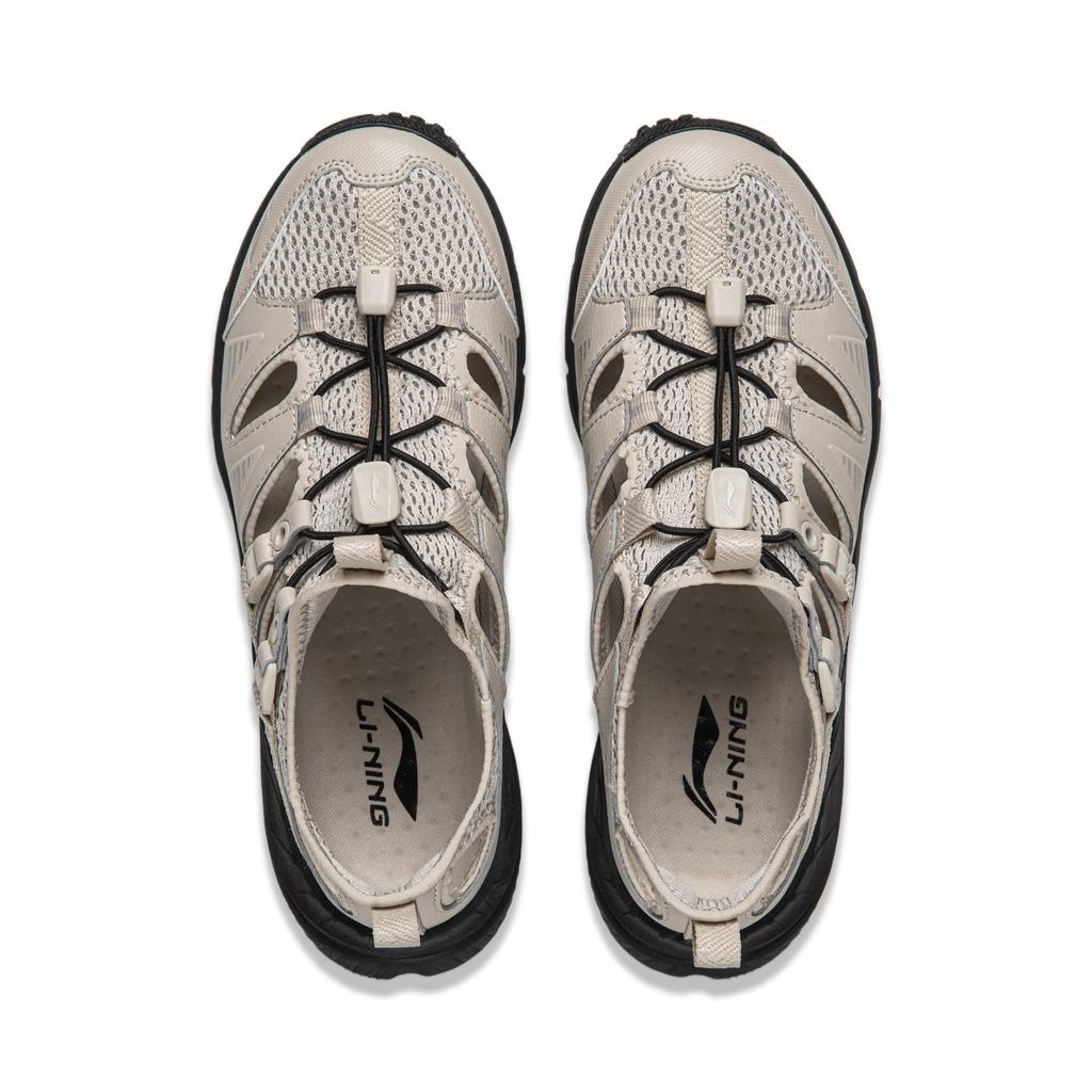 Li Ning Zhi Feng V2 Soft Rebound Casual Running Shoes Women Sneakers Gravel-White Gray ARSW122-1